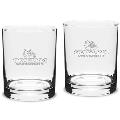 Gonzaga Bulldogs 14oz. 2-Piece Classic Double Old-Fashioned Glass Set