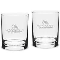 Gonzaga Bulldogs 14oz. 2-Piece Classic Double Old-Fashioned Glass Set