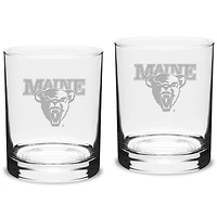 Maine Black Bears 14oz. 2-Piece Classic Double Old-Fashioned Glass Set