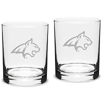 Montana State Bobcats 14oz. 2-Piece Classic Double Old-Fashioned Glass Set