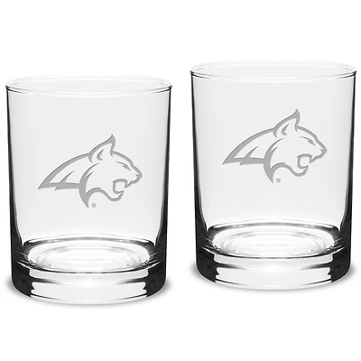 Montana State Bobcats 14oz. 2-Piece Classic Double Old-Fashioned Glass Set