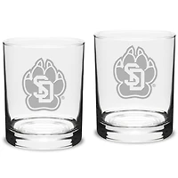 South Dakota Coyotes 14oz. 2-Piece Classic Double Old-Fashioned Glass Set