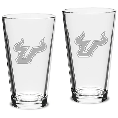 South Florida Bulls 16oz. 2-Piece Classic Pub Glass Set