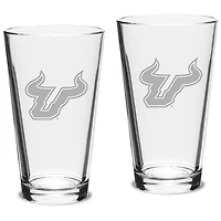 South Florida Bulls 16oz. 2-Piece Classic Pub Glass Set