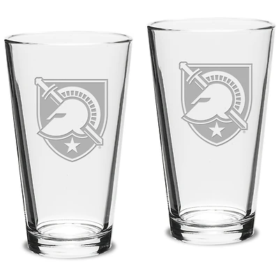 Army Black Knights 16oz. 2-Piece Classic Pub Glass Set