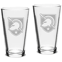Army Black Knights 16oz. 2-Piece Classic Pub Glass Set