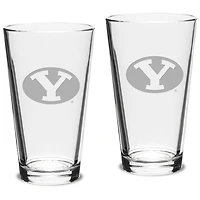 BYU Cougars 16oz. 2-Piece Classic Pub Glass Set