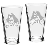 ECU Pirates 16oz. 2-Piece Classic Pub Glass Set