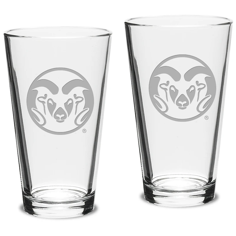 Colorado State Rams 16oz. 2-Piece Classic Pub Glass Set