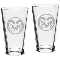 Colorado State Rams 16oz. 2-Piece Classic Pub Glass Set