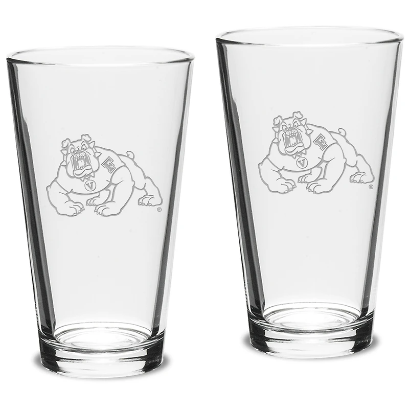 Fresno State Bulldogs 16oz. 2-Piece Classic Pub Glass Set