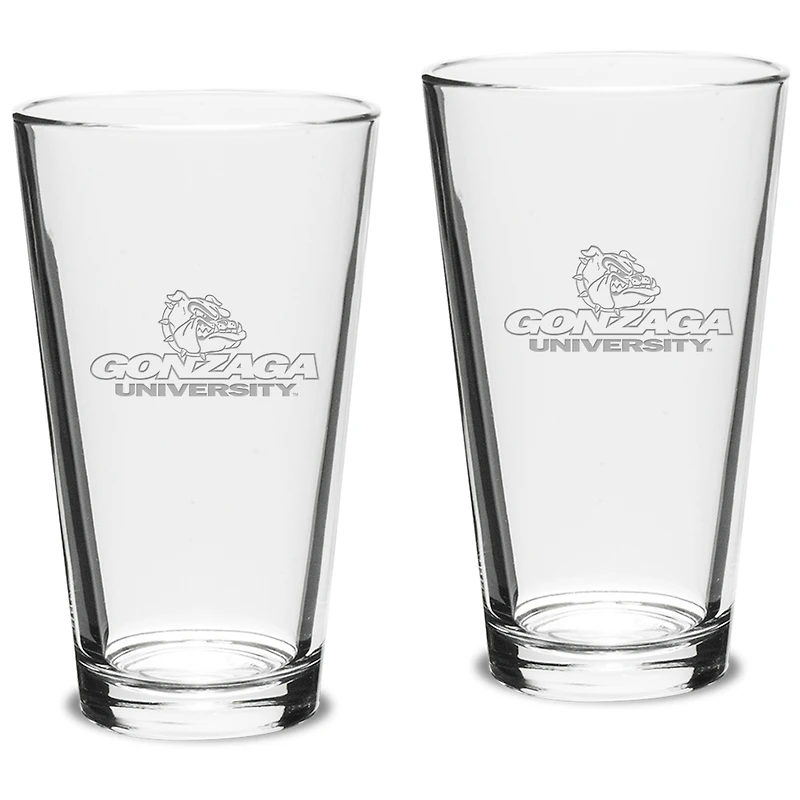 Gonzaga Bulldogs 16oz. 2-Piece Classic Pub Glass Set