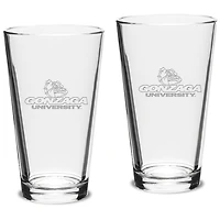 Gonzaga Bulldogs 16oz. 2-Piece Classic Pub Glass Set