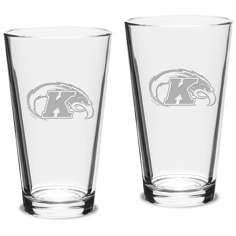 Kent State Golden Flashes 16oz. 2-Piece Classic Pub Glass Set