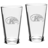 Kent State Golden Flashes 16oz. 2-Piece Classic Pub Glass Set