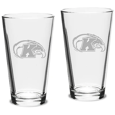 Kent State Golden Flashes 16oz. 2-Piece Classic Pub Glass Set