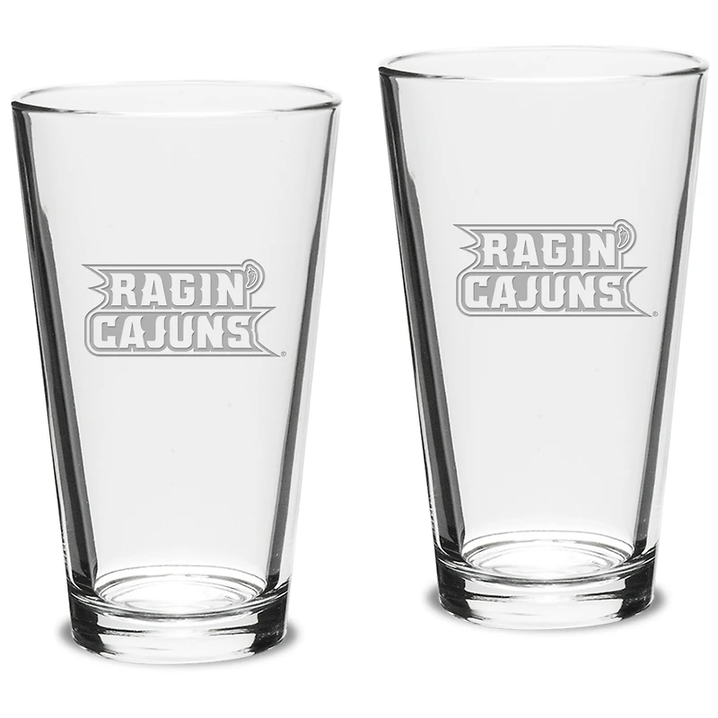 Louisiana Ragin' Cajuns 16oz. 2-Piece Classic Pub Glass Set