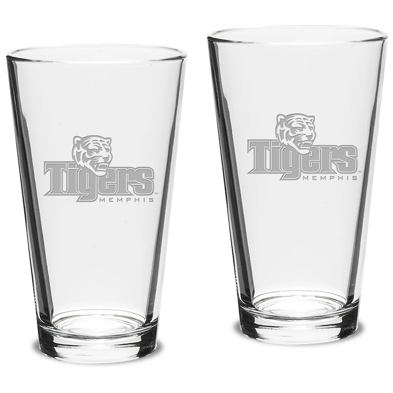 Memphis Tigers 16oz. 2-Piece Classic Pub Glass Set