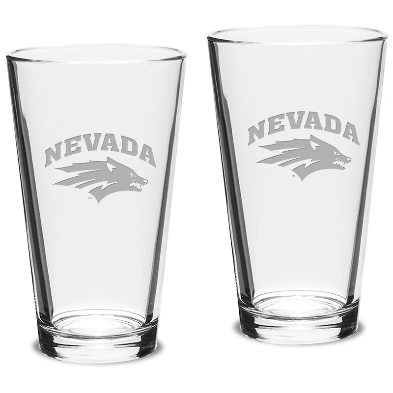 Nevada Wolf Pack 16oz. 2-Piece Classic Pub Glass Set