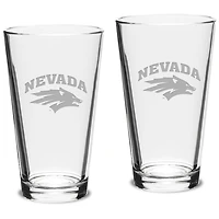 Nevada Wolf Pack 16oz. 2-Piece Classic Pub Glass Set