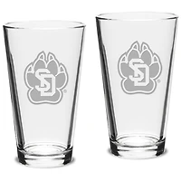 South Dakota Coyotes 16oz. 2-Piece Classic Pub Glass Set