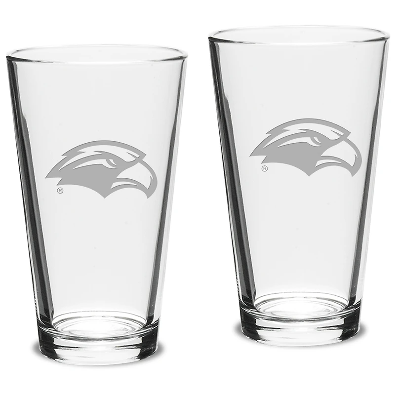 Southern Miss Golden Eagles 16oz. 2-Piece Classic Pub Glass Set