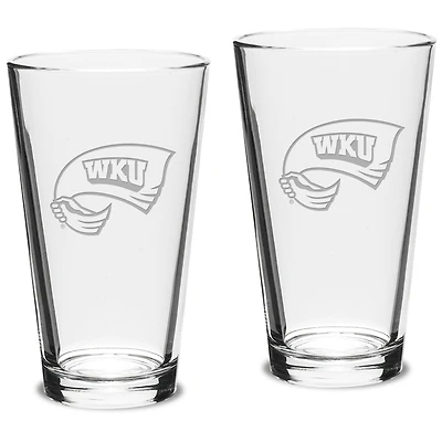 Western Kentucky Hilltoppers 16oz. 2-Piece Classic Pub Glass Set