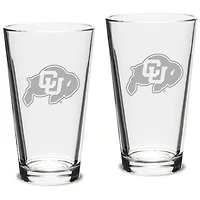 Colorado Buffaloes 16oz. 2-Piece Classic Pub Glass Set