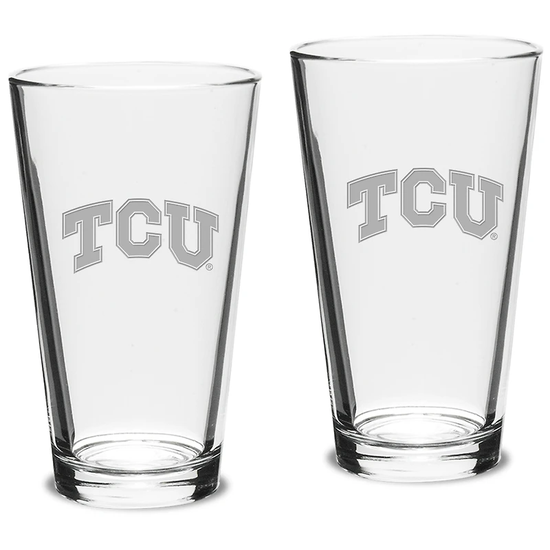TCU Horned Frogs 16oz. 2-Piece Classic Pub Glass Set