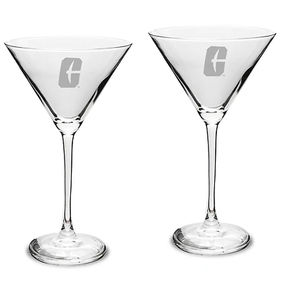 Charlotte 49ers Two-Piece Traditional 10oz. Martini Glass Set