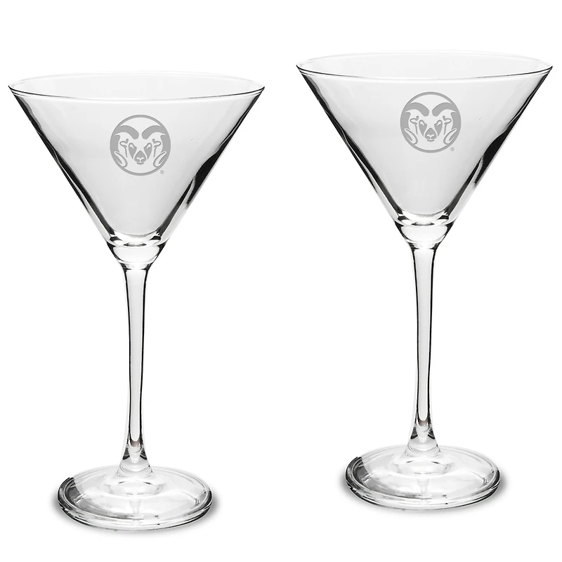 Colorado State Rams Two-Piece Traditional 10oz. Martini Glass Set