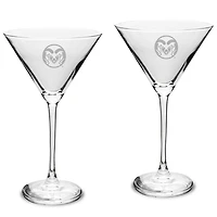 Colorado State Rams Two-Piece Traditional 10oz. Martini Glass Set