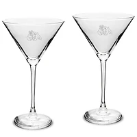 Fresno State Bulldogs Two-Piece Traditional 10oz. Martini Glass Set