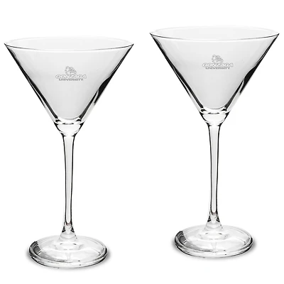 Gonzaga Bulldogs Two-Piece Traditional 10oz. Martini Glass Set