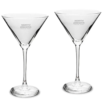 North Dakota Two-Piece Traditional 10oz. Martini Glass Set