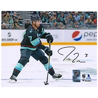 Jordan Eberle Seattle Kraken Autographed 8" x 10" Navy Skating Photograph