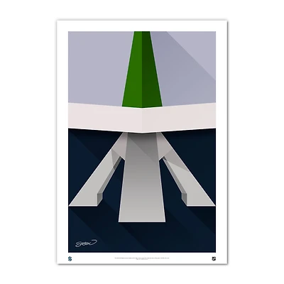 Seattle Kraken 24'' x 36'' Minimalist Climate Pledge Arena Fine Art Print