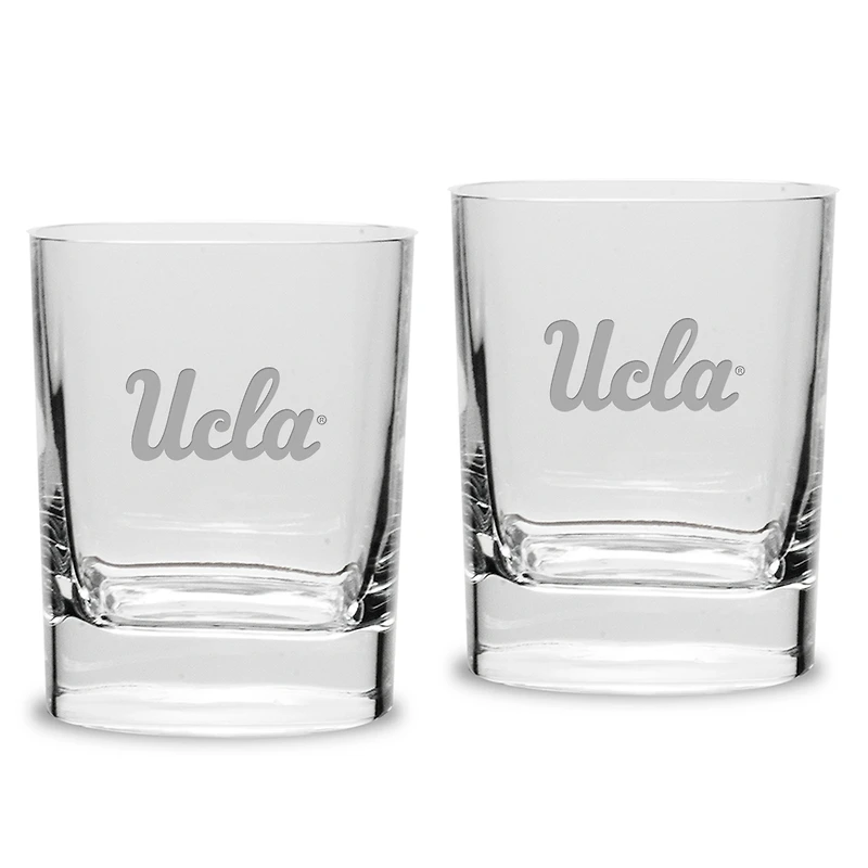 UCLA Bruins 2-Piece 11.75oz. Square Double Old Fashioned Glass Set