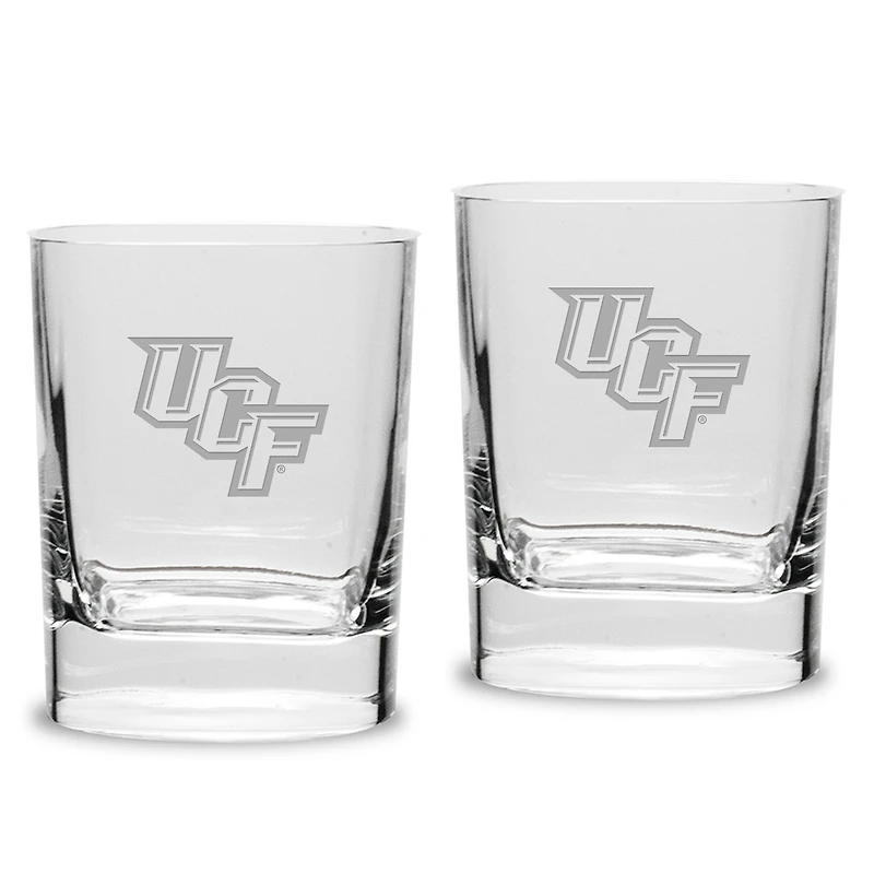 UCF Knights 2-Piece 11.75oz. Square Double Old Fashioned Glass Set