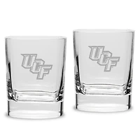 UCF Knights 2-Piece 11.75oz. Square Double Old Fashioned Glass Set