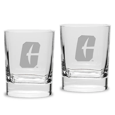 Charlotte 49ers 2-Piece 11.75oz. Square Double Old Fashioned Glass Set
