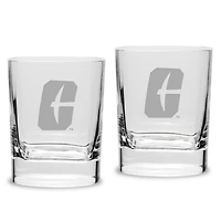 Charlotte 49ers 2-Piece 11.75oz. Square Double Old Fashioned Glass Set