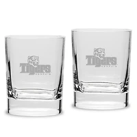 Memphis Tigers 2-Piece 11.75oz. Square Double Old Fashioned Glass Set