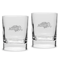 NDSU Bison 2-Piece 11.75oz. Square Double Old Fashioned Glass Set
