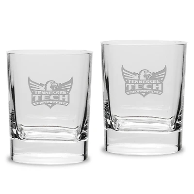 Tennessee Tech Golden Eagles 2-Piece 11.75oz. Square Double Old Fashioned Glass Set