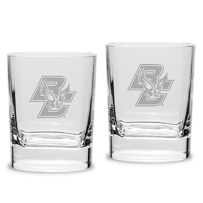 Boston College Eagles 2-Piece 11.75oz. Square Double Old Fashioned Glass Set