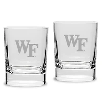 Wake Forest Demon Deacons 2-Piece 11.75oz. Square Double Old Fashioned Glass Set
