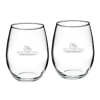 Gonzaga Bulldogs 2-Piece 21oz. Stemless Wine Glass Set