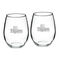 Memphis Tigers 2-Piece 21oz. Stemless Wine Glass Set