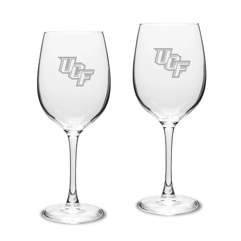 UCF Knights 2-Piece 16oz. Traditional White Wine Glass Set
